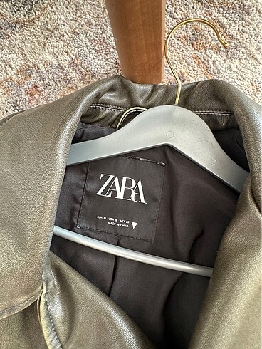 Zara ZARA CROP DERİ CEKET