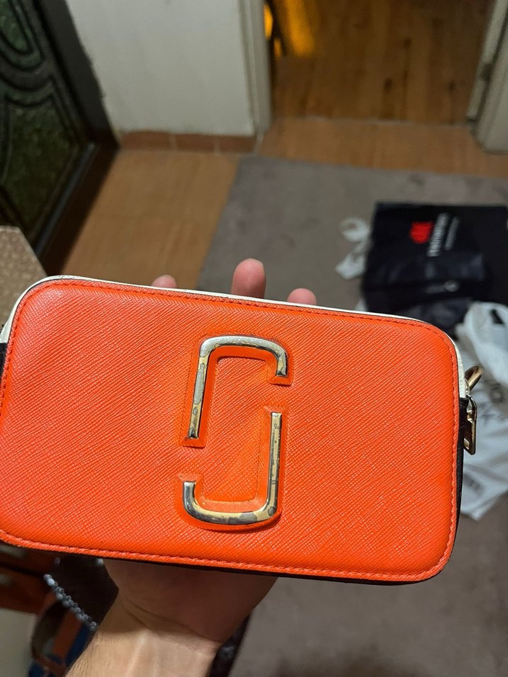 Marks Jakobs markalı orjinal Renkli Deri Kadın Çapraz Çanta - Görsel 3