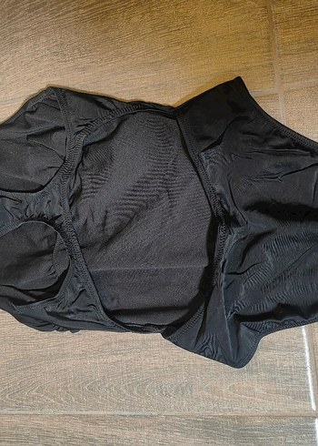 Siyah, Kuşaklı, Uzun Boy Bohem Mayo fırfırlı - Görsel 2