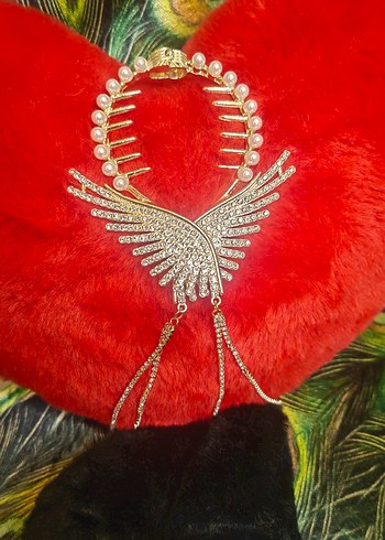 Taşlı incili toka - Görsel 2