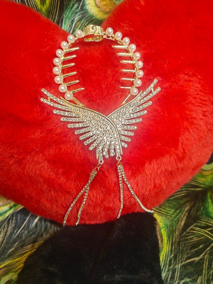 Taşlı incili toka - Görsel 2