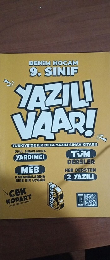 BENİM HOCAM 9. SINIF YAZILI VAR