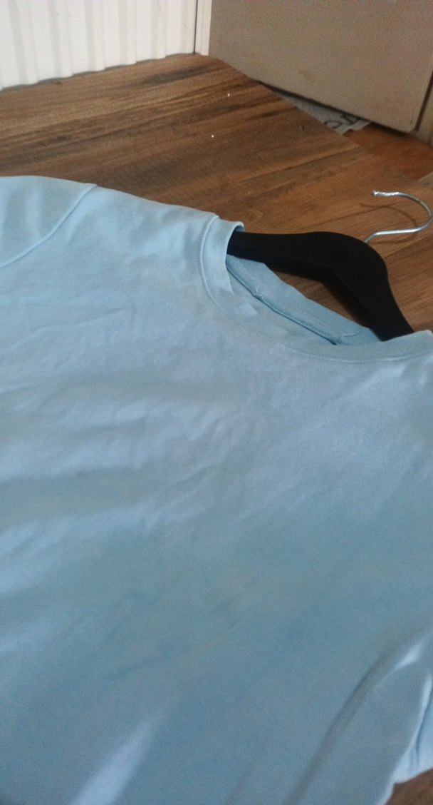 Açık Mavi Basic Tişört Vintage Rahat ve Esnek — görsel 3/4