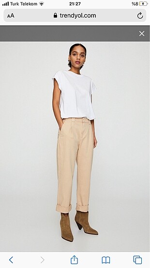 Kum rengi Pull bear chino pantolon