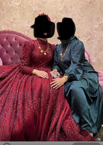 Abiye Yeşil parlak elbise