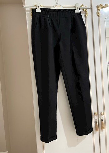 Siyah Kadın Kumaş Pantolon - Görsel 2