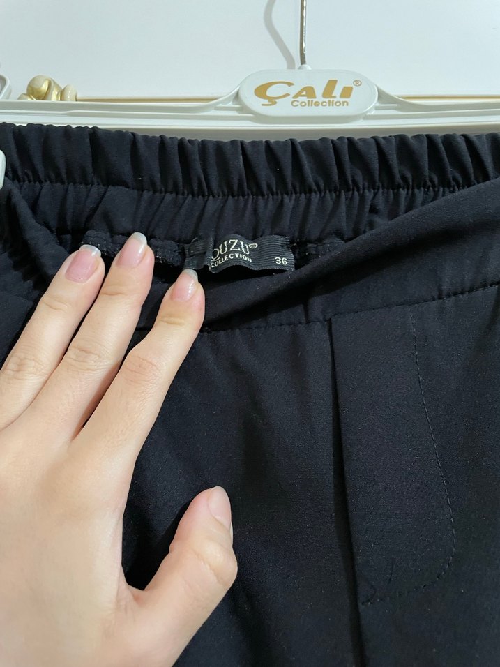 Siyah Kadın Kumaş Pantolon - Görsel 4