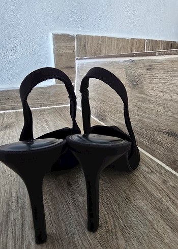 Siyah Minimalist Stiletto Topuklu Kadın Ayakkabı - Görsel 7