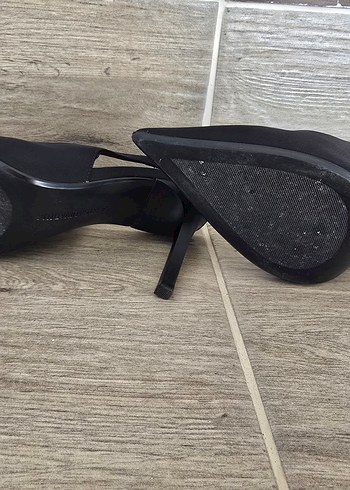 Siyah Minimalist Stiletto Topuklu Kadın Ayakkabı - Görsel 5