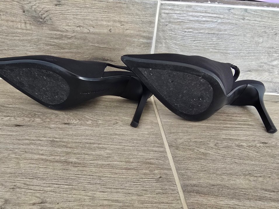 Siyah Minimalist Stiletto Topuklu Kadın Ayakkabı - Görsel 5