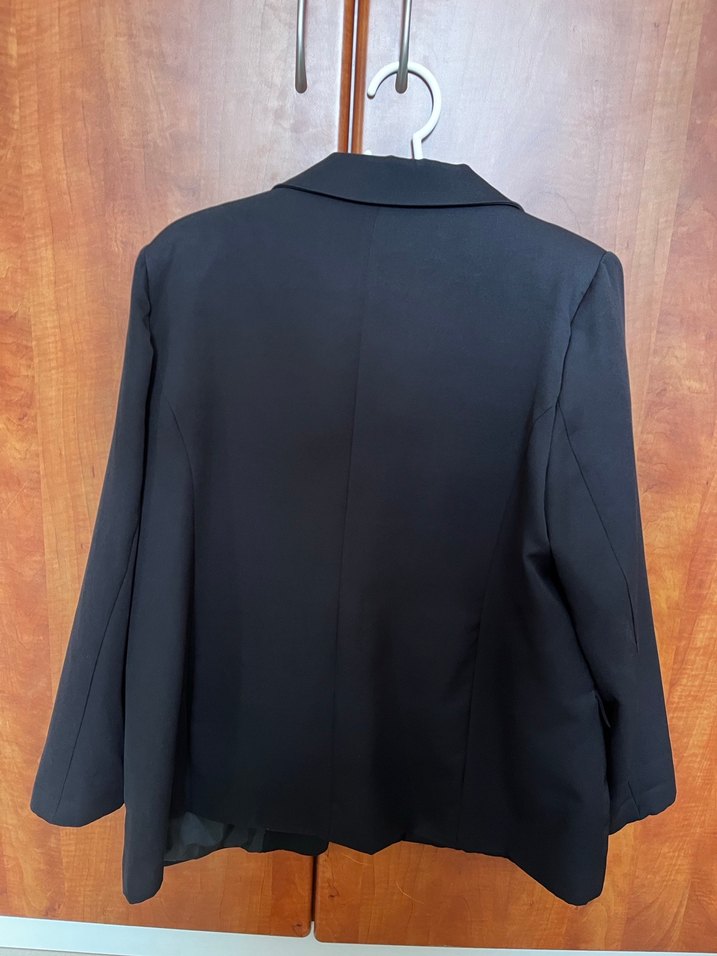 Düğmeli Siyah Kadın Blazer Ceket - Görsel 2