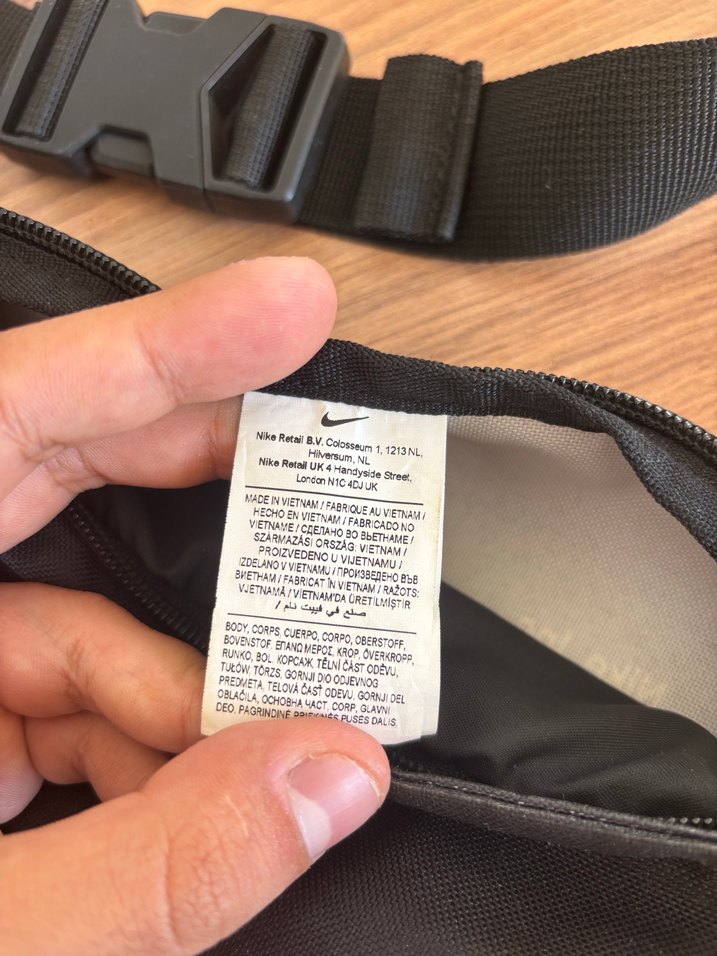 Nike Orijinal Baskılı Siyah Kemerli Bel Çantası - Görsel 5
