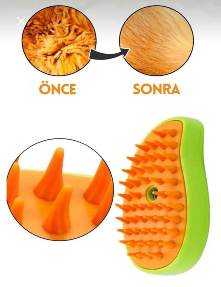 BUHARLI SARJLI KEDİ KÖPEK YIKAMA FIRÇASI - Görsel 2