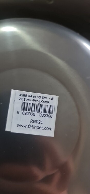 Beden 64 oz mama su kabı celik