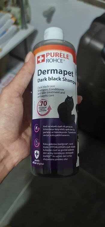 Siyah kopek kedi özel bakım şampuanı