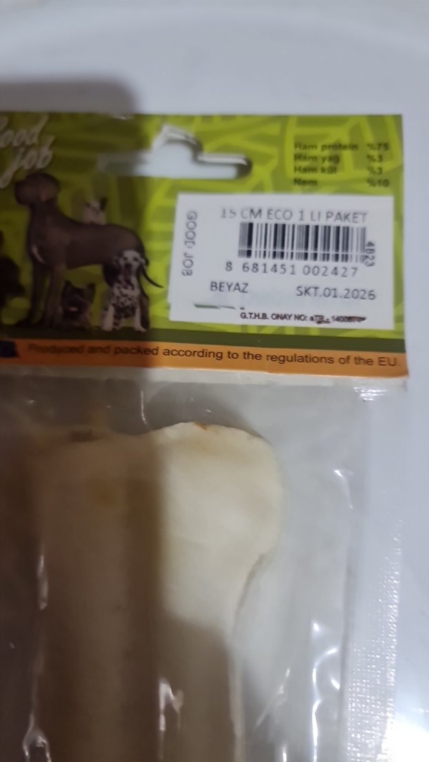 Köpekler için beyaz çiğneme kemiği - Görsel 2