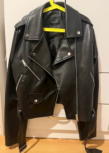 Kadın Siyah Biker Deri Ceket