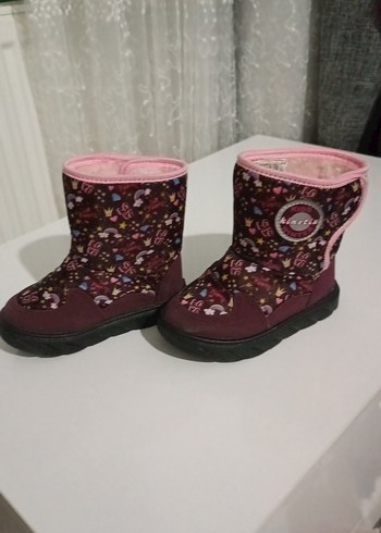 Renkli Baskılı kız çocuk Botu - Cırt Cırtlı, Mor - Görsel 2