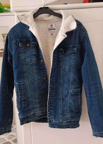 Düğmeli Uzun Kollu erkek Kot Ceket - Görsel 2