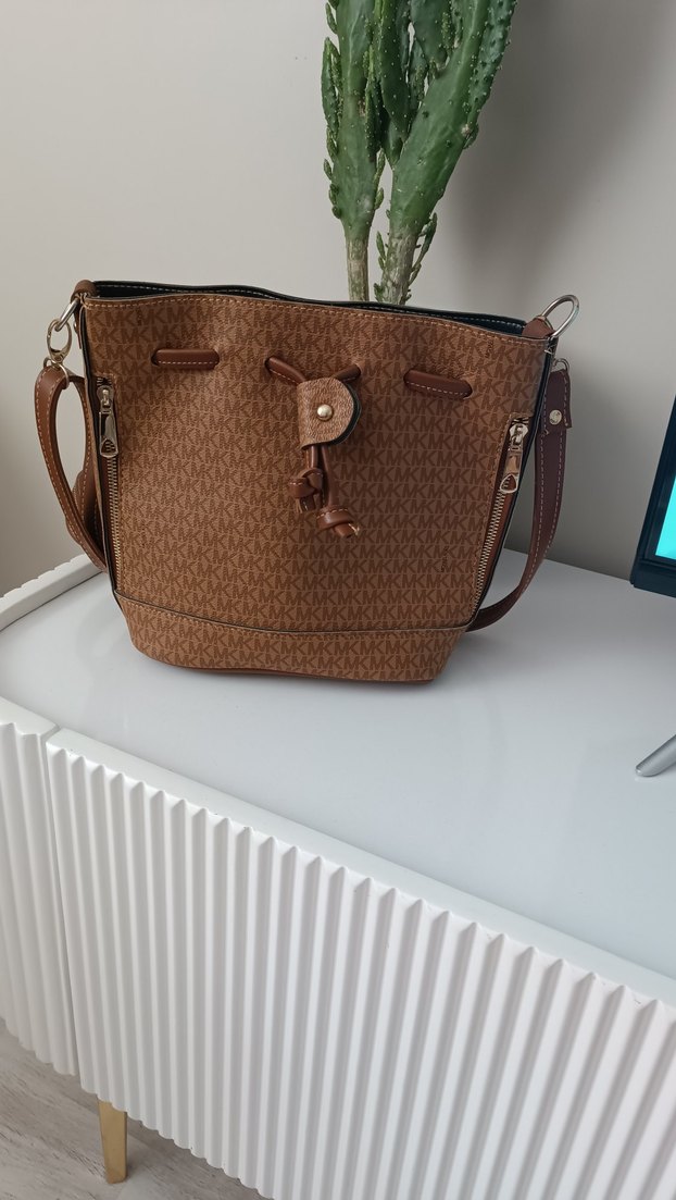 Kahverengi Deri Kadın Omuz Çantası - Görsel 2