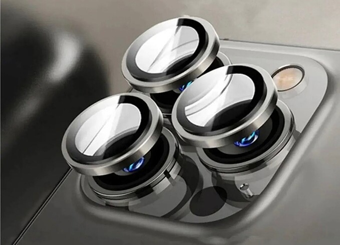 İphone 14 Pro Max Siyah Kamera Lens Koruyucu Kırılmaz Cam