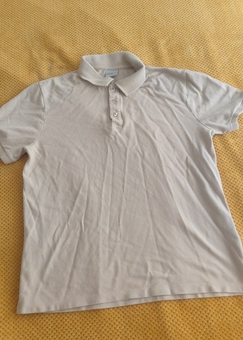 Erkek Beyaz Düğmeli Polo Tişört