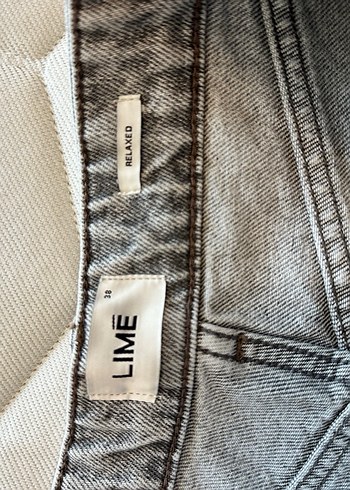 Gri Bol Kesim Kadın Denim Pantolon - Görsel 5