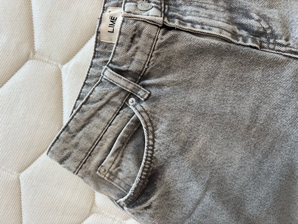 Gri Bol Kesim Kadın Denim Pantolon - Görsel 4