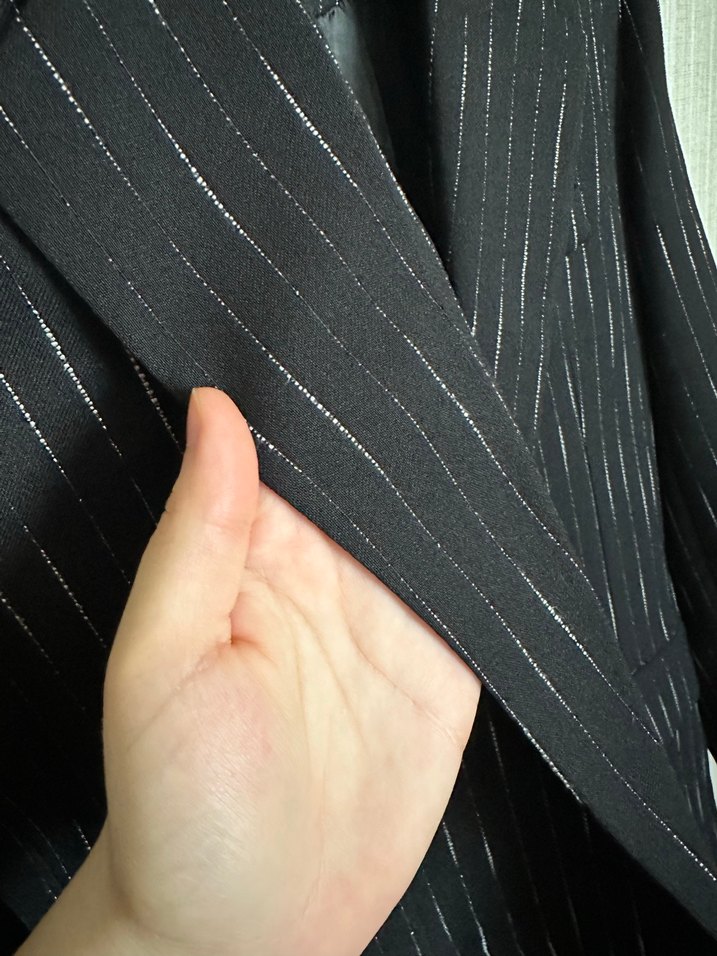 Çizgi blazer ceket - Görsel 3