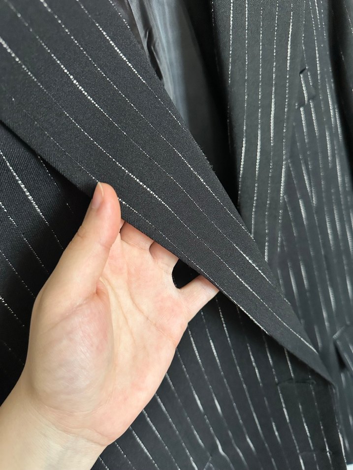 Çizgi blazer ceket - Görsel 4