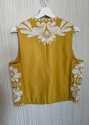 Zara nakışlı bohem yelek - Görsel 2
