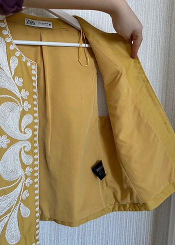 Zara nakışlı bohem yelek - Görsel 4