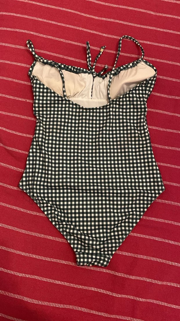 Kareli İnce Askılı Mayo - Görsel 2