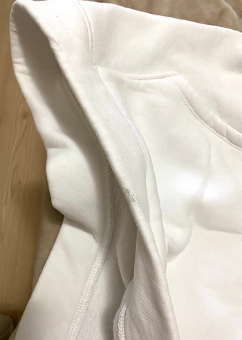 Kapüşonlu Beyaz Kadın Sweatshirt - Görsel 5