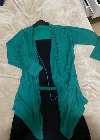 Fairycore Uzun Kollu Turkuaz Salaş Kadın Hırka - Görsel 2