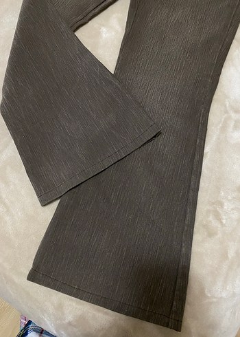 90's aci kahve flare jean - Görsel 3