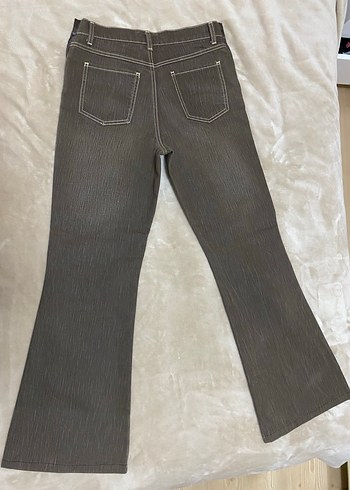 90's aci kahve flare jean - Görsel 4