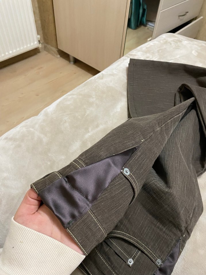 90's aci kahve flare jean - Görsel 2