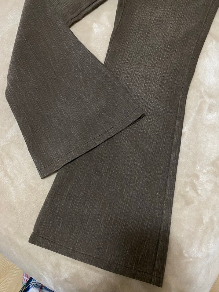 90's aci kahve flare jean - Görsel 3