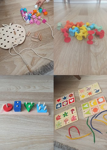 Montessori Eğitici Ahşap Oyuncak Seti