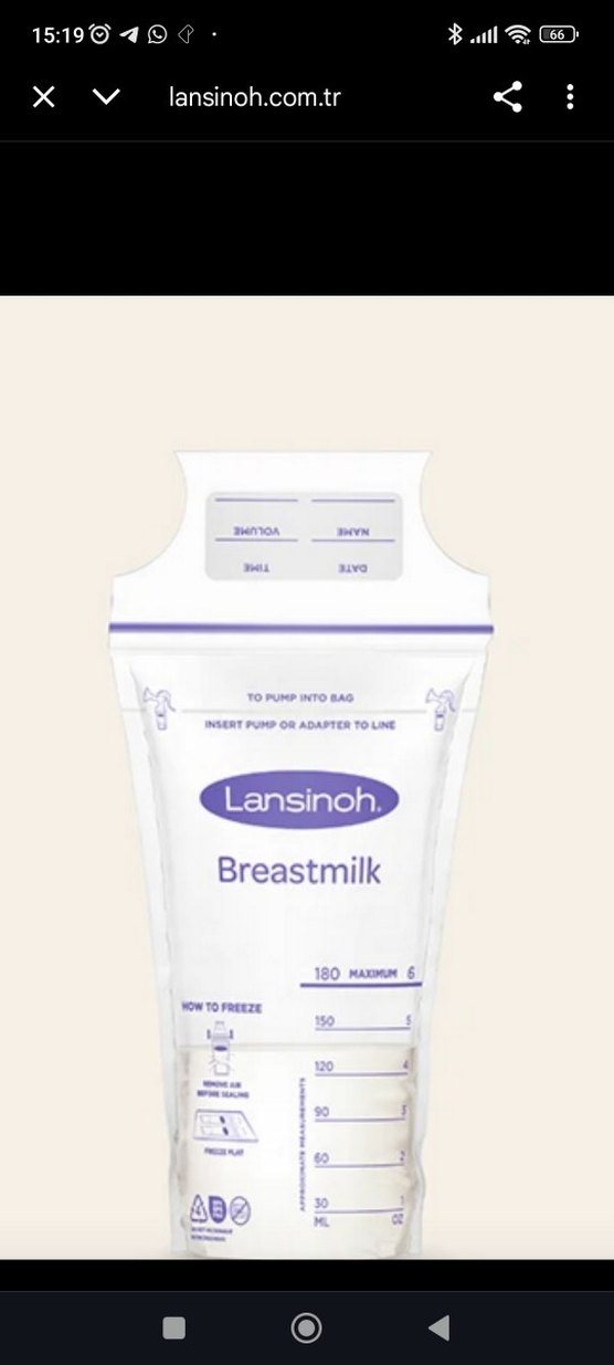 Lansinoh Anne Sütü Saklama Poşeti 25'li - Görsel 2
