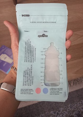 ısı sensörlü Süt Saklama Poşeti - Görsel 8