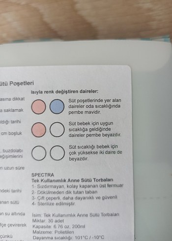 ısı sensörlü Süt Saklama Poşeti - Görsel 7