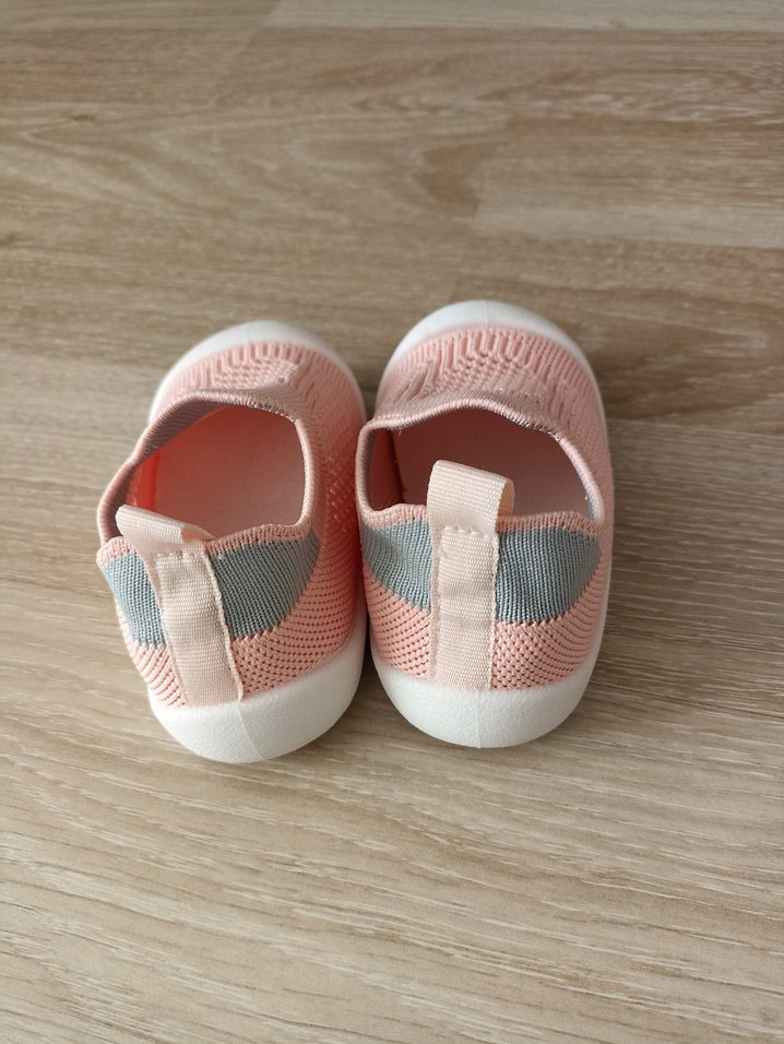 Kız Çocuk Pudra Örgü Spor Ayakkabı - Görsel 3