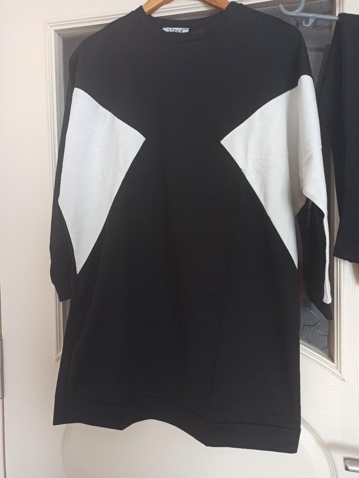 Siyah Beyaz sweat ikili takım - Görsel 2