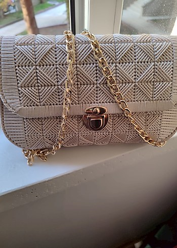 Nakışlı Zincir Detaylı el yapımı şık çanta - Görsel 2