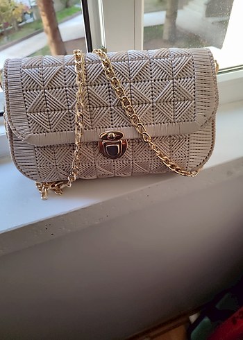 Nakışlı Zincir Detaylı el yapımı şık çanta - Görsel 3