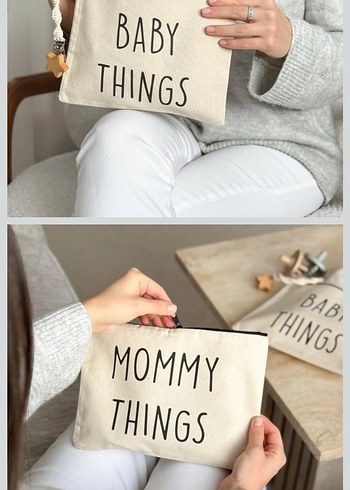 anne Bebek kanvas çanta seti - Görsel 4