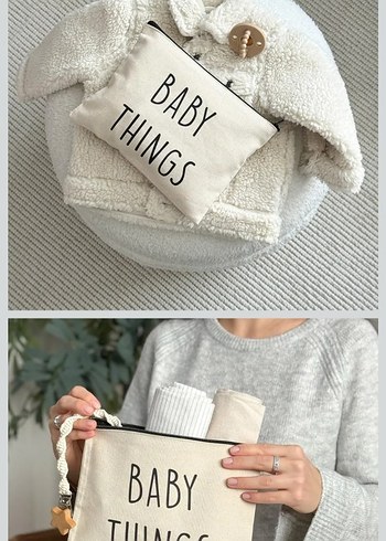 anne Bebek kanvas çanta seti - Görsel 3