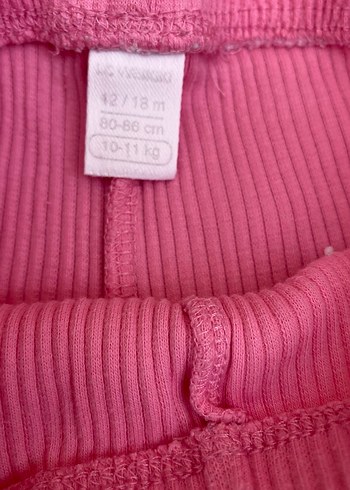 Kız Çocuk Pembe Triko Tayt - Görsel 3